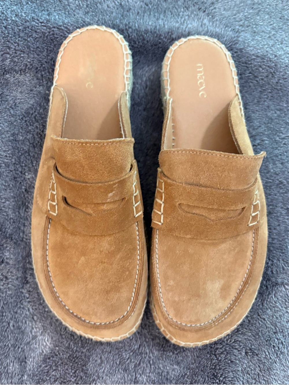 Maeve Men's Suede Penny Loafer Slip-On in Tan